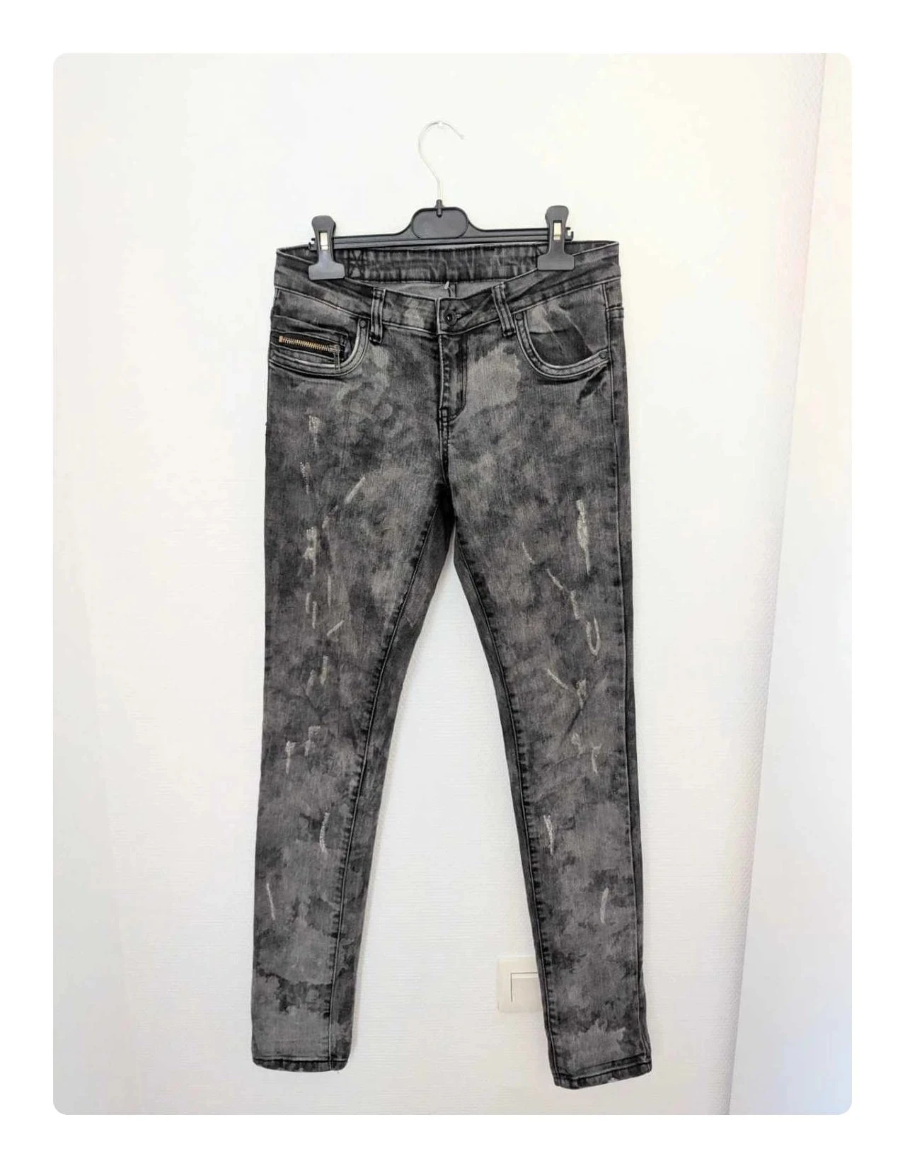 Jean see u soon gris noir taille 38